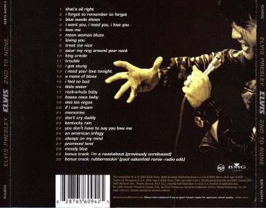 Elvis 2nd To None - BMG 82876 56094-2 - Canada 2003
