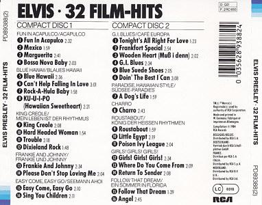 32 Film-Hits - RCA PD 89388(2) - Germany 1984 - Elvis Presley CD