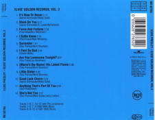CD 3 - Elvis Presley 3 CD Box Set - Golden Records 1,2,3 - BMG 74321228172 - Australia 1994