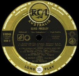 Elvis' first LP released in Australia