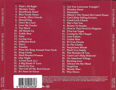 The 50 Greatest Hits - BMGRD 1507 / 74321 811022  - South Korea 2001 - Elvis Presley CD