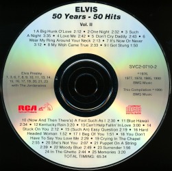 Disc 2 from - 'Elvis Presley - 50 Greatest Hits' (longbox) - BMG 15018-2 - USA 1991