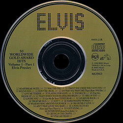 Disc 1 - 50 Worldwide Gold Hits: Volume 1, Parts 1 & 2 - BMG 6401-2-R - USA 1989 - Elvis Presley CD