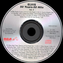 Elvis Presley 2 CD - 50 Years 50 Hits - BMG SVC2-0710-1 & 2 - USA 1991 - Elvis Presley CD