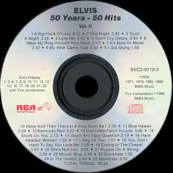 50 Years 50 Hits - BMG SVC2-0710-1 & 2 - USA 1995 - Elvis Presley CD