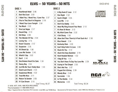 50 Years 50 Hits - BMG SVC2-0710-1 & 2 - USA 1998