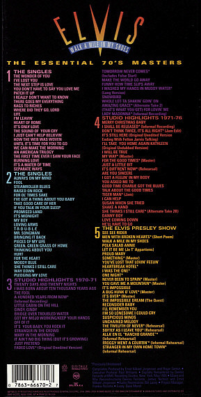 The Essential 70's Masters - Walk A Mile In My Shoes - Sony-BMG 07863 66670-2 - USA 2008 - Elvis Presley CD