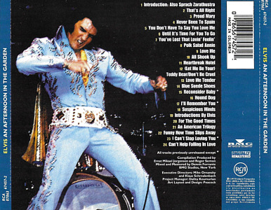 An Afternoon In the Garden - Colombia 1997 - BMG 78636745725 - Elvis Presley CD