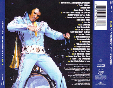 An Afternoon In the Garden - Sony 88697709732 - USA 2010 - Elvis Presley CD