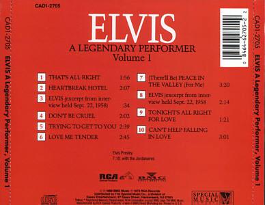 A Legendary Performer, Volume 1 - USA 1995 - CAD1-2705
