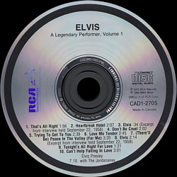 A Legendary Performer, Volume 1 - Canada 1992 - CAD1-2705
