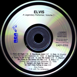 A Legendary Performer, Volume 1 - USA 1991 - CAD1-2705