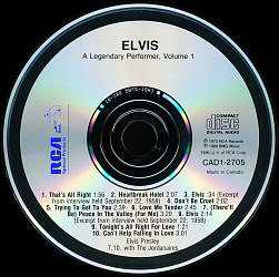 - A Legendary Performer, Volume 1 - Canada 1989 1st release (red Maple Leaf sticker) - CAD1-2705