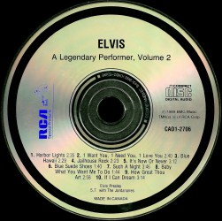 A Legendary Performer, Volume 2 - BMG CAD1-2706 - Canada 1992