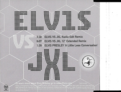 Elvis vs JXL - A Little Less Conversation - slim case - Italy 2002 - BMG 74321943572 - Elvis Presley CD