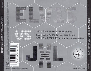 Elvis vs JXL - A Little Less Conversation -Jewel Case - Thailand&nbsp; 2002 - BMG 07863 60555 2 - Elvis Presley CD