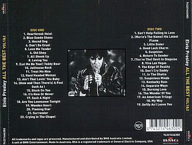 All The Best Vol 1 & 2 - BMG 74321 44630 2 - Australia 2000 - Elvis Presley CD