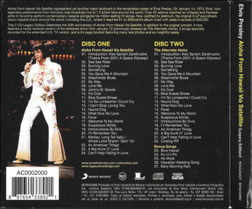 Aloha From Hawaii via Satellite - Legacy Edition - Bazil 2013 - Sony Music 88765433892 - Elvis Presley CD