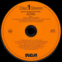 Disc 1 - Aloha From Hawaii via Satellite - Legacy Edition - JP 2013 - Sony Music SICP 3804~5