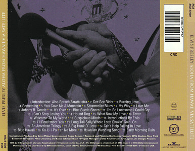 Aloha From Hawaii Via Satellite - CRC - BMG BG2 67609 - USA 1999 - Elvis Presley CD