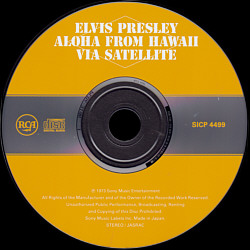 Aloha From Hawaii Via Satellite - Sony SICP 4499 -Japan 2015 - Elvis Presley CD