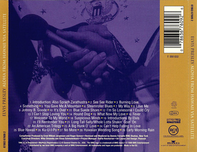 Aloha From Hawaii Via Satellite - Sony-BMG 07863 67609 2 - EU 2004 - Elvis Presley CD