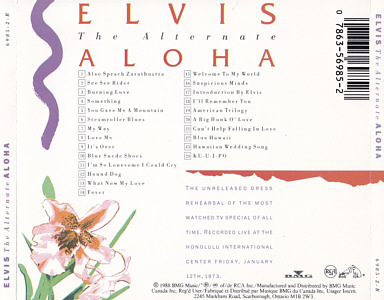 The Alternate Aloha - BMG 6985-2-R - Canada 1989 - Elvis Presley CD