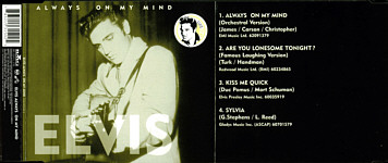 Always On My Mind - BMG 74321-53150 2 - 4 tracks CD - Brazil 1997