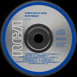 Always On My Mind - PCD1-5430 - USA 1987 - Elvis Presley CD