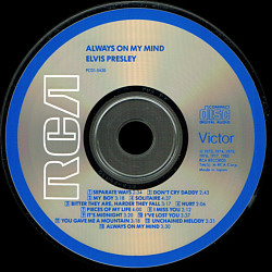 Always On My Mind - PCD1-5430 - USA 1985 - Elvis Presley CD