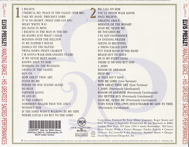 Amazing Grace - USA 1998 - BMG 07863 66421 2 - Elvis Presley CD
