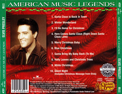 American Music Legends - Christmas Favorites - Cracker Barrel - BMG DRC 13623 - USA 2004