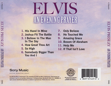 An Evening Prayer - Sony A761423 - USA 2012 - Elvis Presley CD