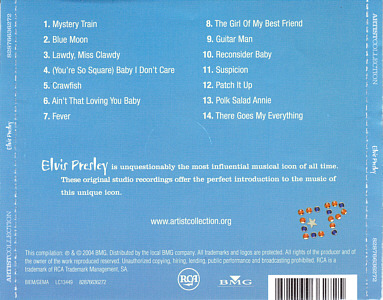 Artist Collection Elvis Presley - Thailand 2004 - BMG 82876636272 - Elvis Presley CD