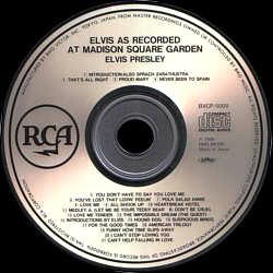 Elvis As Recorded At Madison Square Garden - BMG BVCP-5009 - Japan 1990