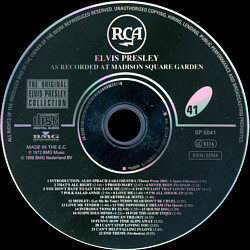 Elvis As Recorded At Madison Square Garden (The Original Elvis Presley Collection Vol. 41) - EU 1999 - BMG 74321 90642 2 - Elvis Presley CD