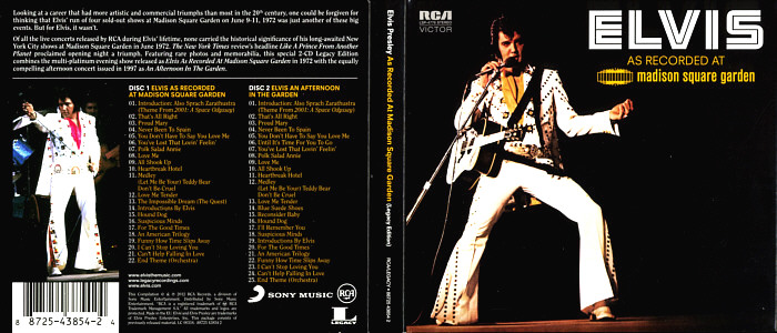 Elvis As Recorded At Madison Square Garden - Legacy Edition - EU 2012 - Sony Music 88725438542