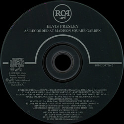 Elvis As Recorded At Madison Square Garden - BMG 07863-54776-2 - USA 1997 - Elvis Presley CD
