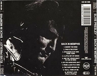 Back In Memphis - Australia 1992 - ND 90599 - Elvis Presley CD