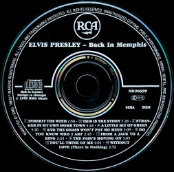 Elvis Presley CD - Back In Memphis - ND 90599 - Germany 1993
