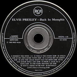 Back In Memphis - Korea 1994 - BMGRD 1136 / ND 90599 - Elvis Presley CD