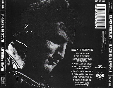 Back In Memphis - Taiwan 1991 - BMG ND 90599 - Elvis Presley CD