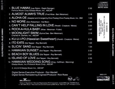 Blue Hawaii - BMG Direct Marketing, Inc. - BMG 3683-2R - USA 1993