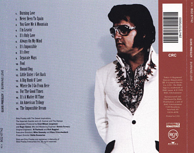 Burning Love - USA 2001 - BMG BG2 - 67742 - Elvis Presley CD