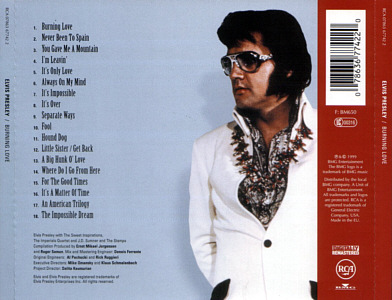 Burning Love - BMG 0786367742 2 - EU 1999 - Elvis Presley CD