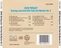 Burning Love and Hits From His Movies Vol.2 - USA 1993 - BMG CAD1-2595 - Elvis Presley CD