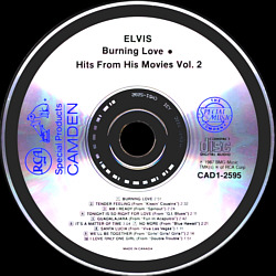 Burning Love and Hits From His Movies Vol.2 - BMG CAD1-2595 - Canada 1992