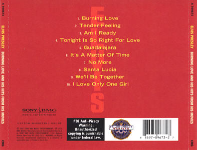 Burning Love and Hits From His Movies - BMG A 709673 - USA 2007