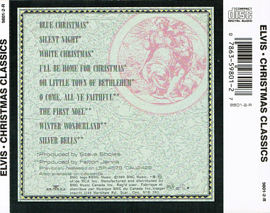 Christmas Classics - Canada 1993 - 9801-2-R - Elvis Presley CD