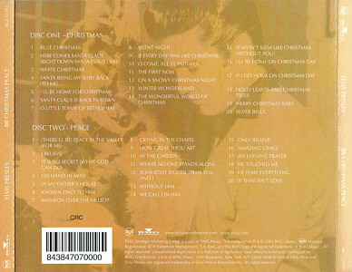 Christmas Peace - BMG BG2 52393 - USA 2003 Columbia House - Elvis Presley CD